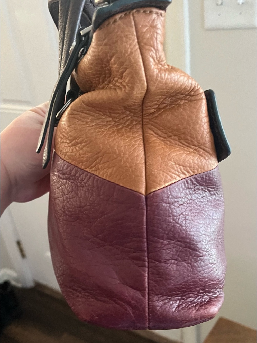 Fossil Dawson patchwork leather satchel - Picture 6 of 9